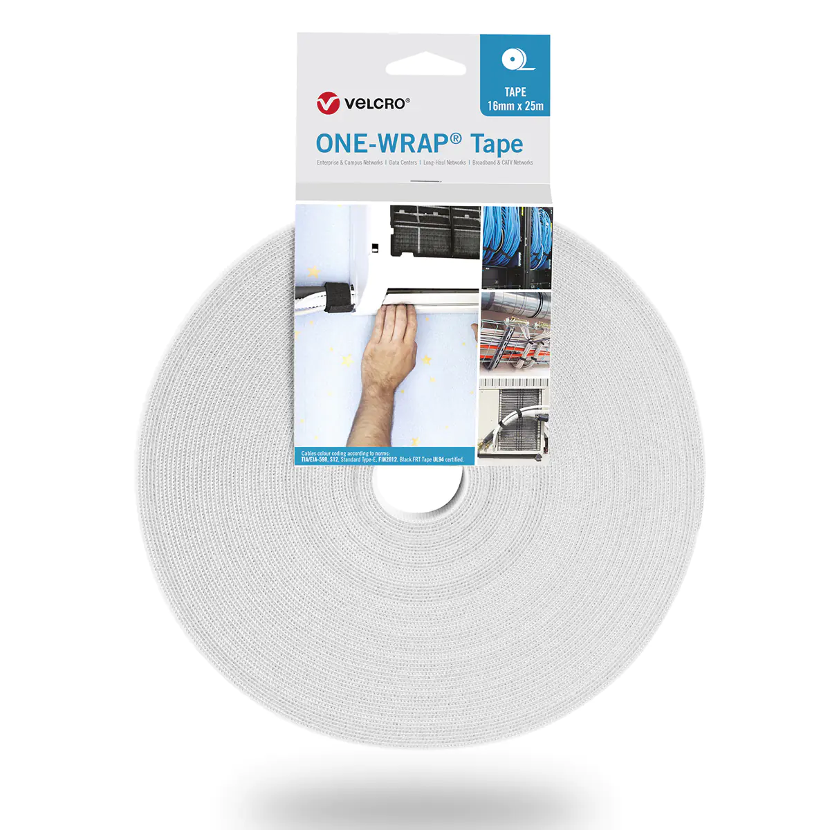 VELCRO One Wrap Band 25m 25mm Weiß VEL-OW64152 VELCRO One Wrap Band 25m 25mm Weiß VEL-OW64152