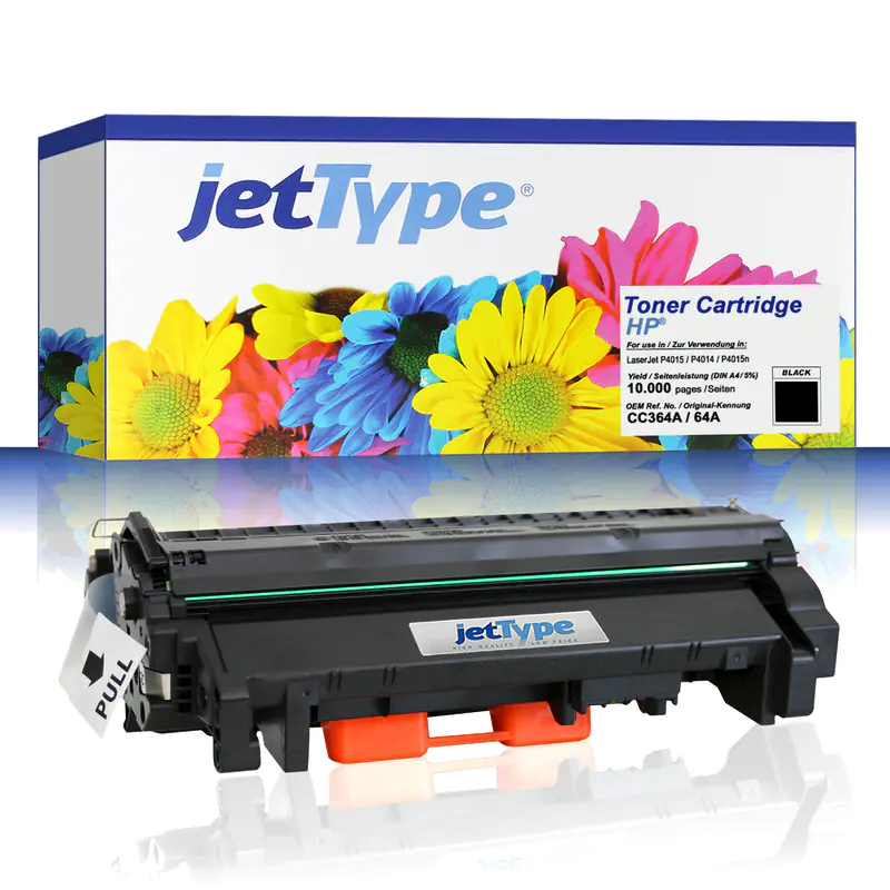 jetType Toner kompatibel zu HP CC364A 64A schwarz 10.000 Seiten 1 Stück