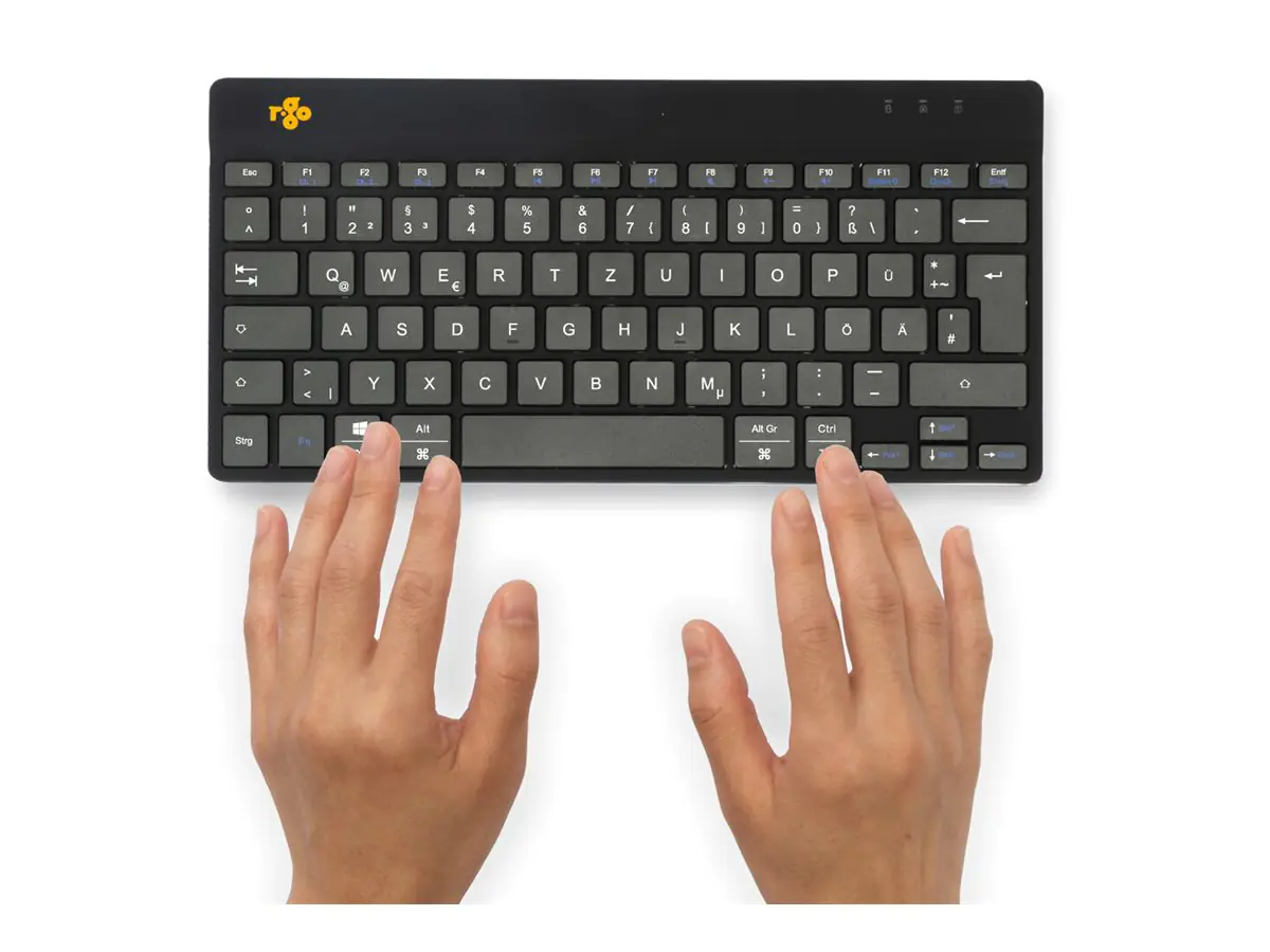 R-Go Ergonomische Tastatur Compact break - Tastatur RGOCODEWLBL