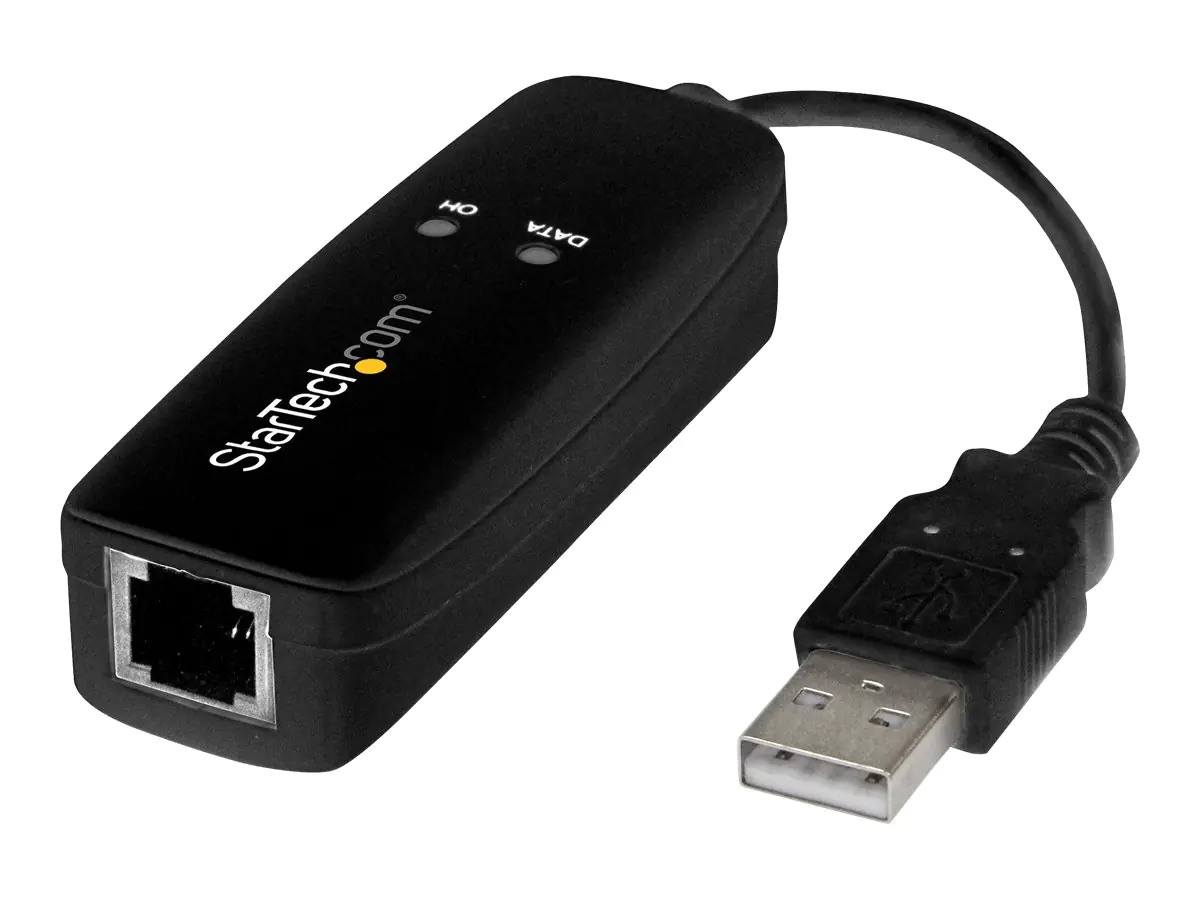 StarTech 56K USB Einwahl und Fax Modem - V.92 - Extern - Hardwarebasierend - USB Modem - 56kbit Modem / 14.4kbit Fax - Fax / Modem - USB - 56 Kbps - K56Flex, V.90, V.92