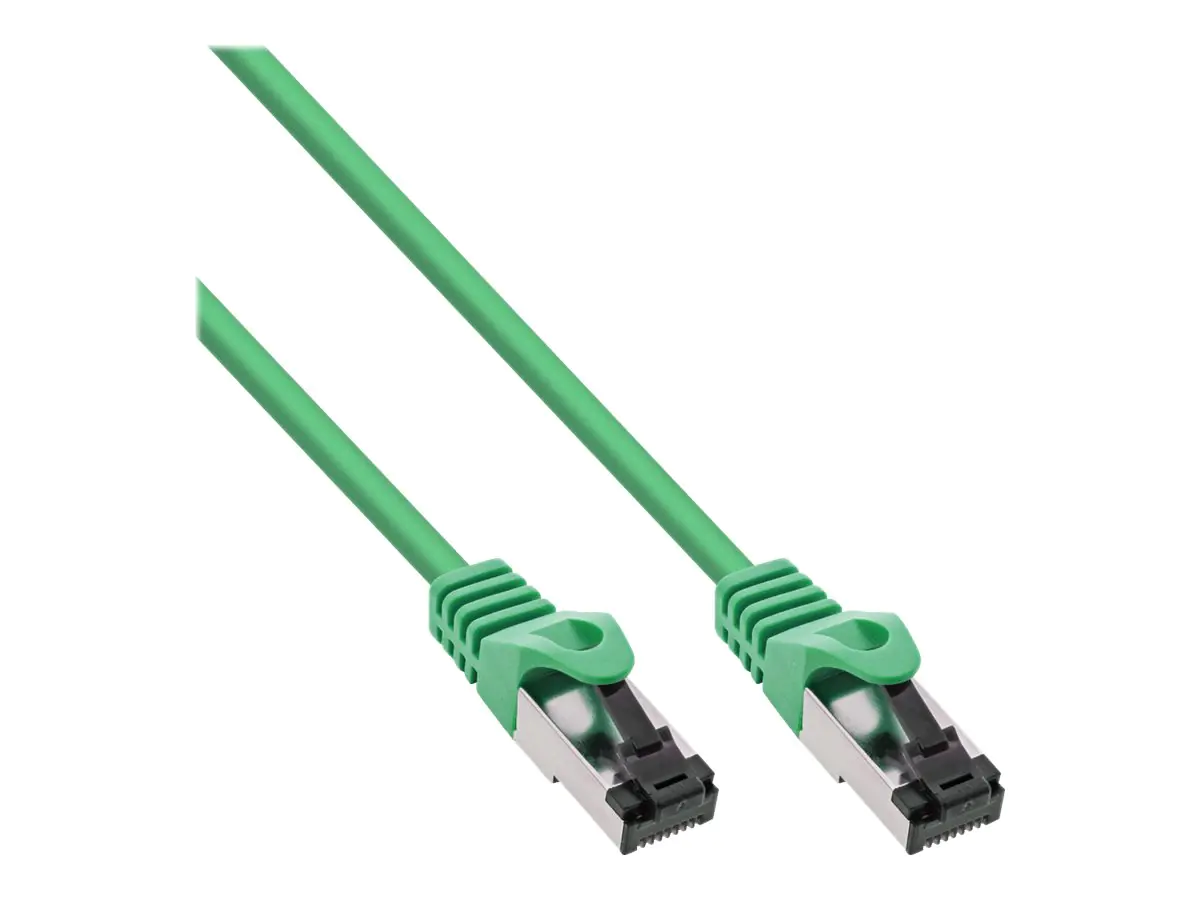 InLine - Patch-Kabel - RJ-45 (M) zu RJ-45 (M) - 1 m - SFTP, PiMF - CAT 8.1 - IEEE 802.3af/IEEE 802.3at - halogenfrei, geformt, rund, ohne Haken, verseilt, hauchvergoldete Kontakte - grün InLine - Patch-Kabel - RJ-45 (M) zu RJ-45 (M) - 1 m - SFTP, PiMF - CAT 8.1 - IEEE 802.3af/IEEE 802.3at - halogenfrei, geformt, rund, ohne Haken, verseilt, hauchvergoldete Kontakte - grün