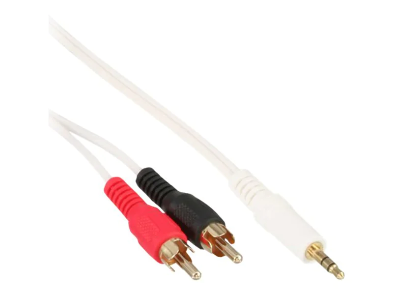 InLine Cinch/Klinke Kabel - 2x Cinch Stecker an 3,5mm Klinke Stecker - 10m 89929W