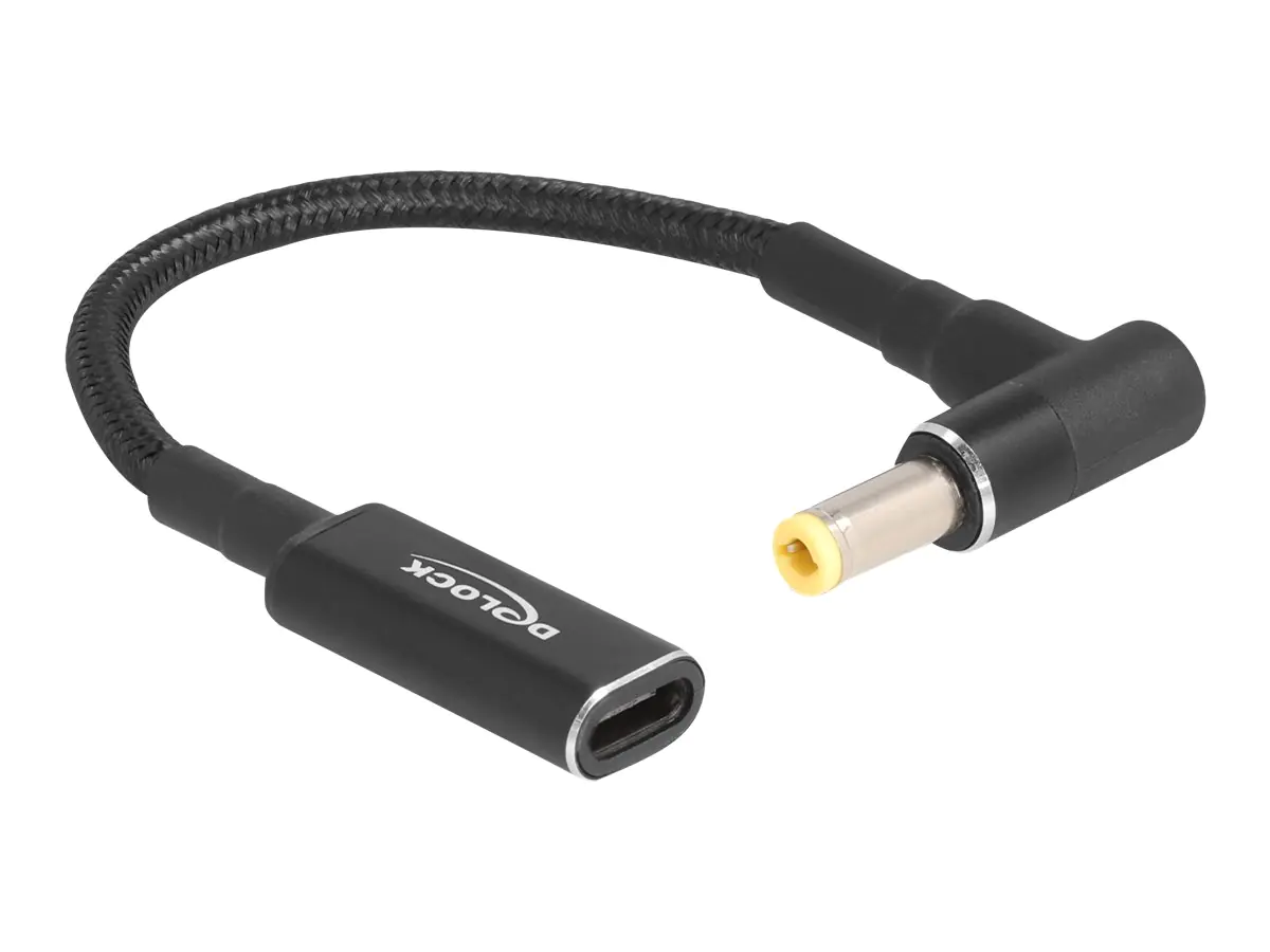 Delock Netzteil - USB-C (W) zu Gleichstromstecker 5,5 x 2,5 mm (M) 60040