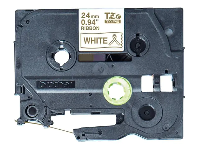 Brother TZe-R254 - Glänzend - Gold auf Weiß - Rolle (2,4 cm x 4 m) 1 Kassette(n) Band - für PT2430PC, PT2730, PT2730VP, PT9600, PTD600, PTD600VP, PTD800W, PTH500LI, PTP700, PTP710BT, PTP750W