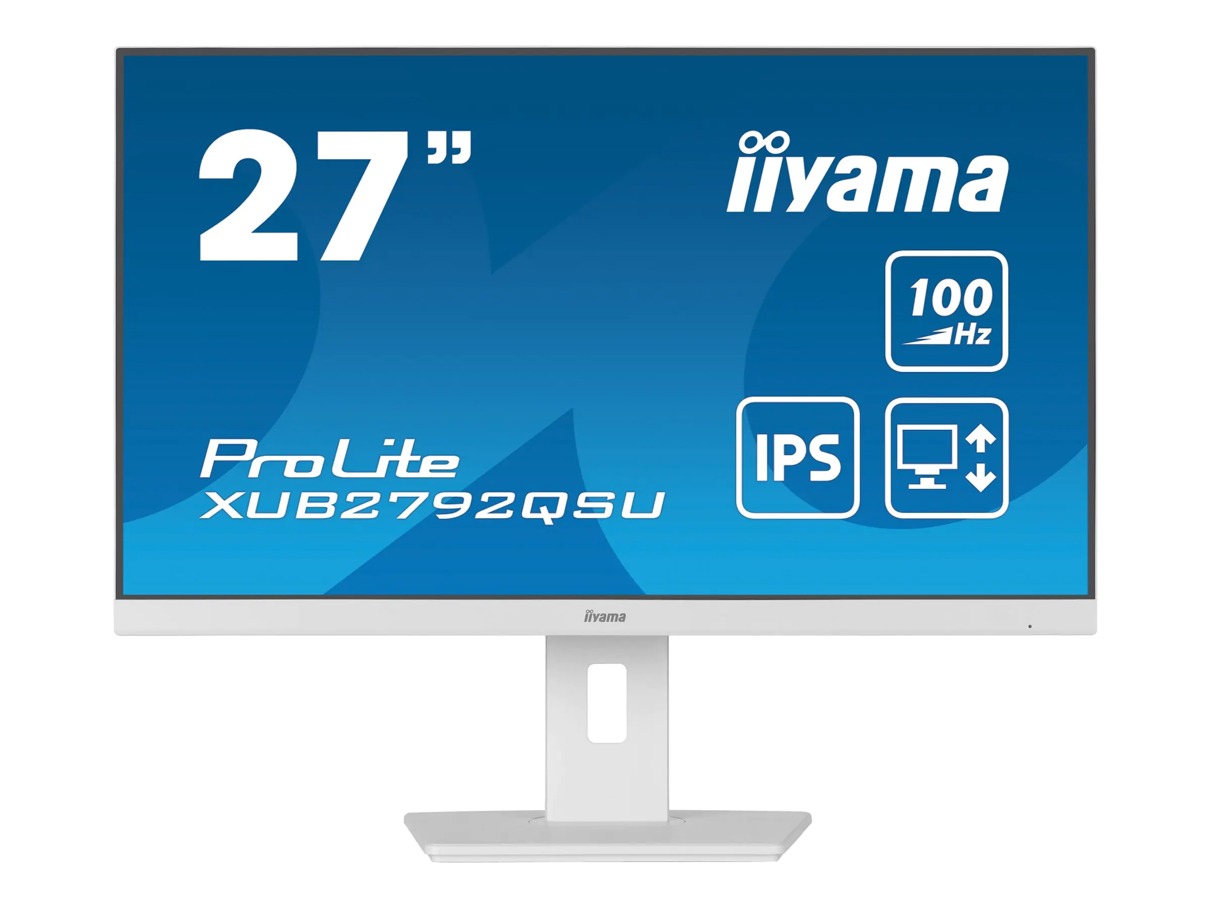 iiyama ProLite XUB2792QSU-W6 - LED-Monitor - 68.6 cm (27") - 2560 x 1440 QHD @ 100 Hz - IPS - 250 cd/m² - 1300:1 - 0.4 ms - HDMI, DisplayPort - Lautsprecher - weiß, Matte iiyama ProLite XUB2792QSU-W6 - LED-Monitor - 68.6 cm (27") - 2560 x 1440 QHD @ 100 Hz - IPS - 250 cd/m² - 1300:1 - 0.4 ms - HDMI, DisplayPort - Lautsprecher - weiß, Matte