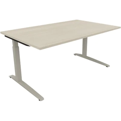Schreibtisch Kufe Einzels. Quadrat B1600xT1000xH650-850 si/Akazie hell Schreibtisch Kufe Einzels. Quadrat B1600xT1000xH650-850 si/Akazie hell