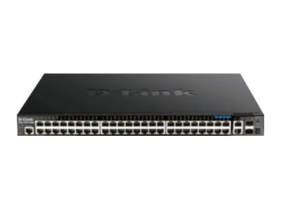 D-Link DGS 1520-52MP - Switch - L3 - Smart - 44 x 10/100/1000 (PoE+) + 4 x 2.5GBase-T (PoE+) + 2 x 10 Gigabit Ethernet + 2 x 10 Gigabit SFP+ - an Rack montierbar - PoE+ (370 W)