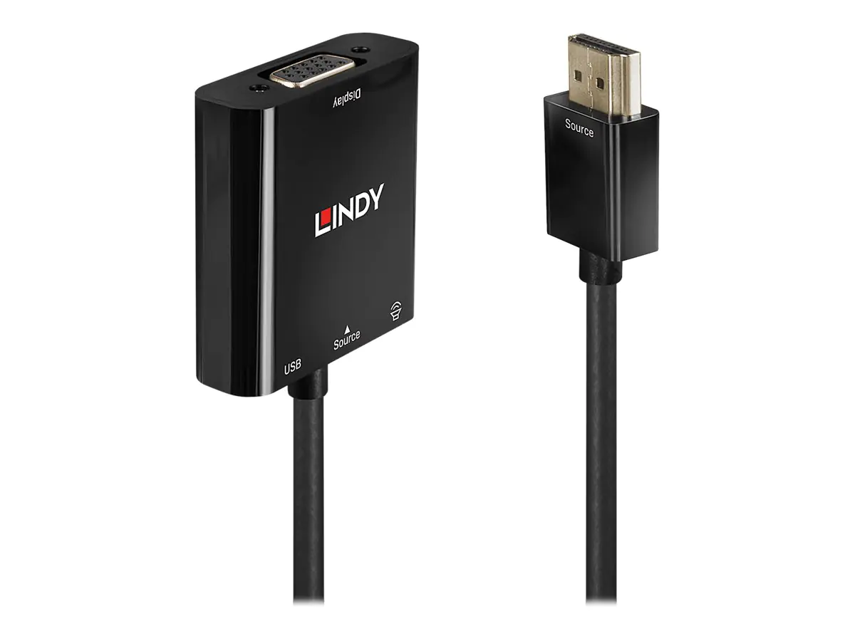 Lindy - Videokonverter - HDMI - VGA - Schwarz