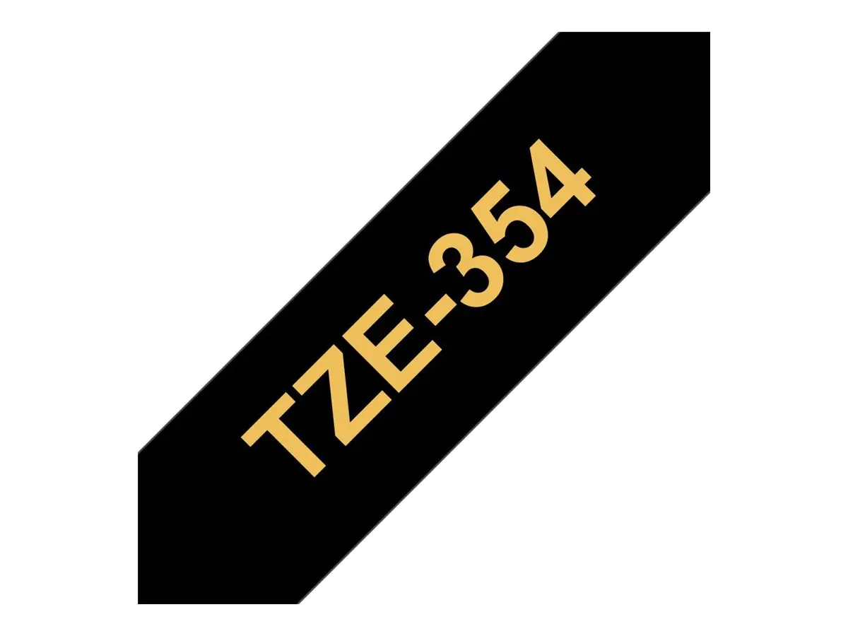 Brother TZe-R354 - Seidig - gold auf schwarz - Rolle (2,4 cm x 4 m) 1 Kassette(n) Band - für Brother PT-D600; P-Touch PT-3600, D800, E550, E800, P750, P900, P950; P-Touch EDGE PT-P750