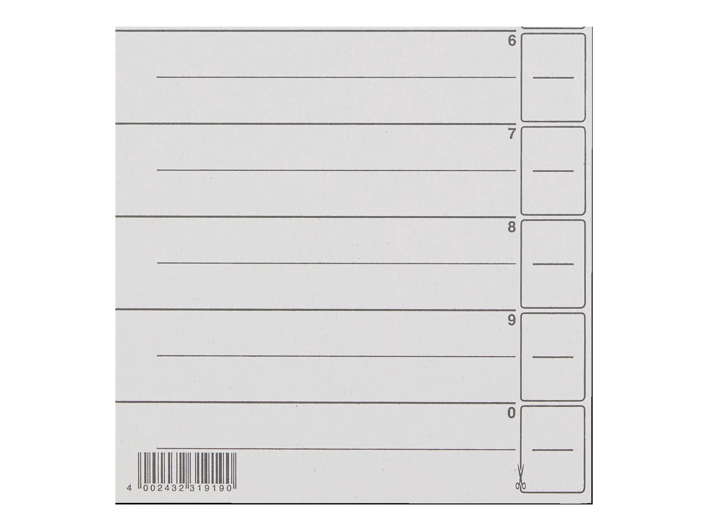 Esselte Leitz Trennelement - 10 Teile - vorgedruckt: 0-9 - für A4 (210 x 297 mm) 16500085