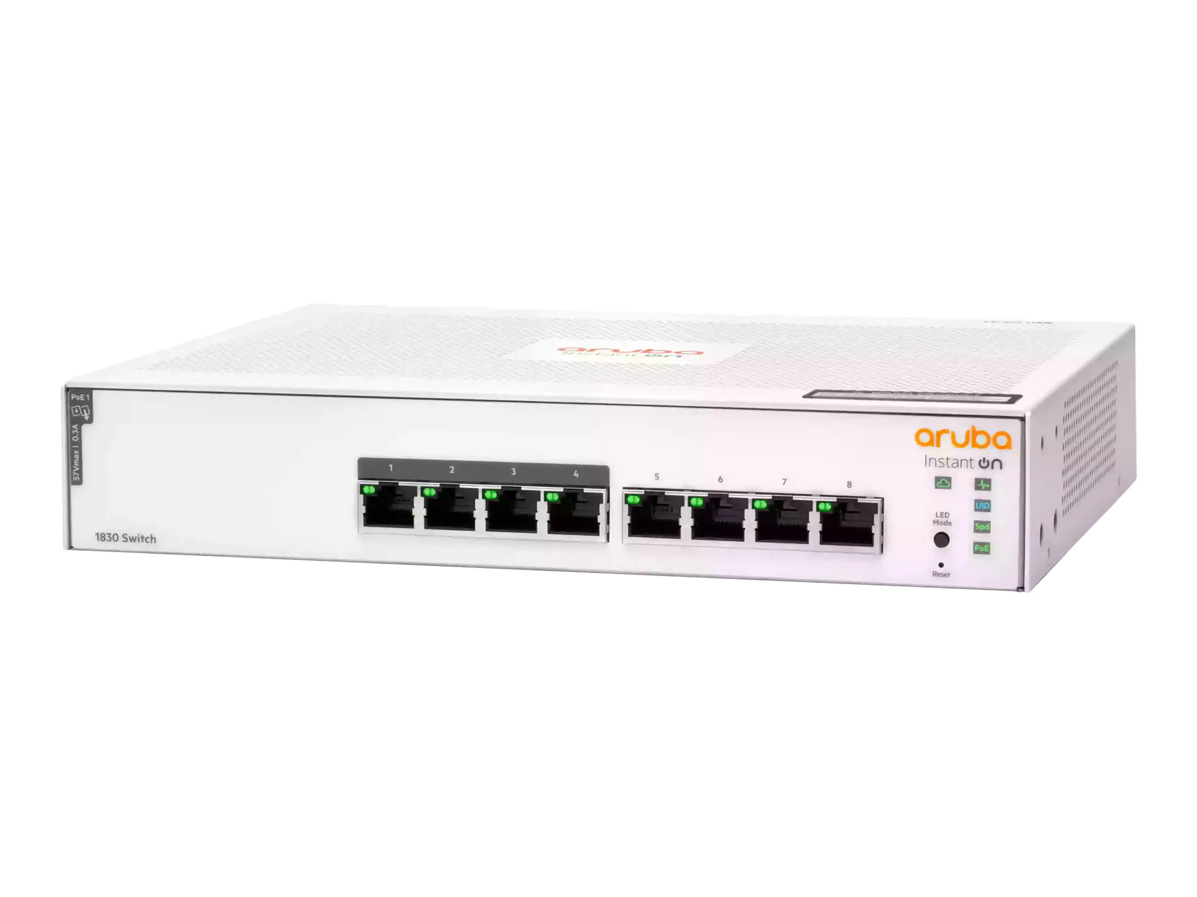 HPE Networking Instant On 1830 8G 4p Class4 PoE 65W Switch - Switch - Smart - 4 x 10/100/1000 + 4 x 10/100/1000 (PoE+) - Desktop, an Rack montierbar - PoE+ (65 W) HPE Networking Instant On 1830 8G 4p Class4 PoE 65W Switch - Switch - Smart - 4 x 10/100/1000 + 4 x 10/100/1000 (PoE+) - Desktop, an Rack montierbar - PoE+ (65 W)