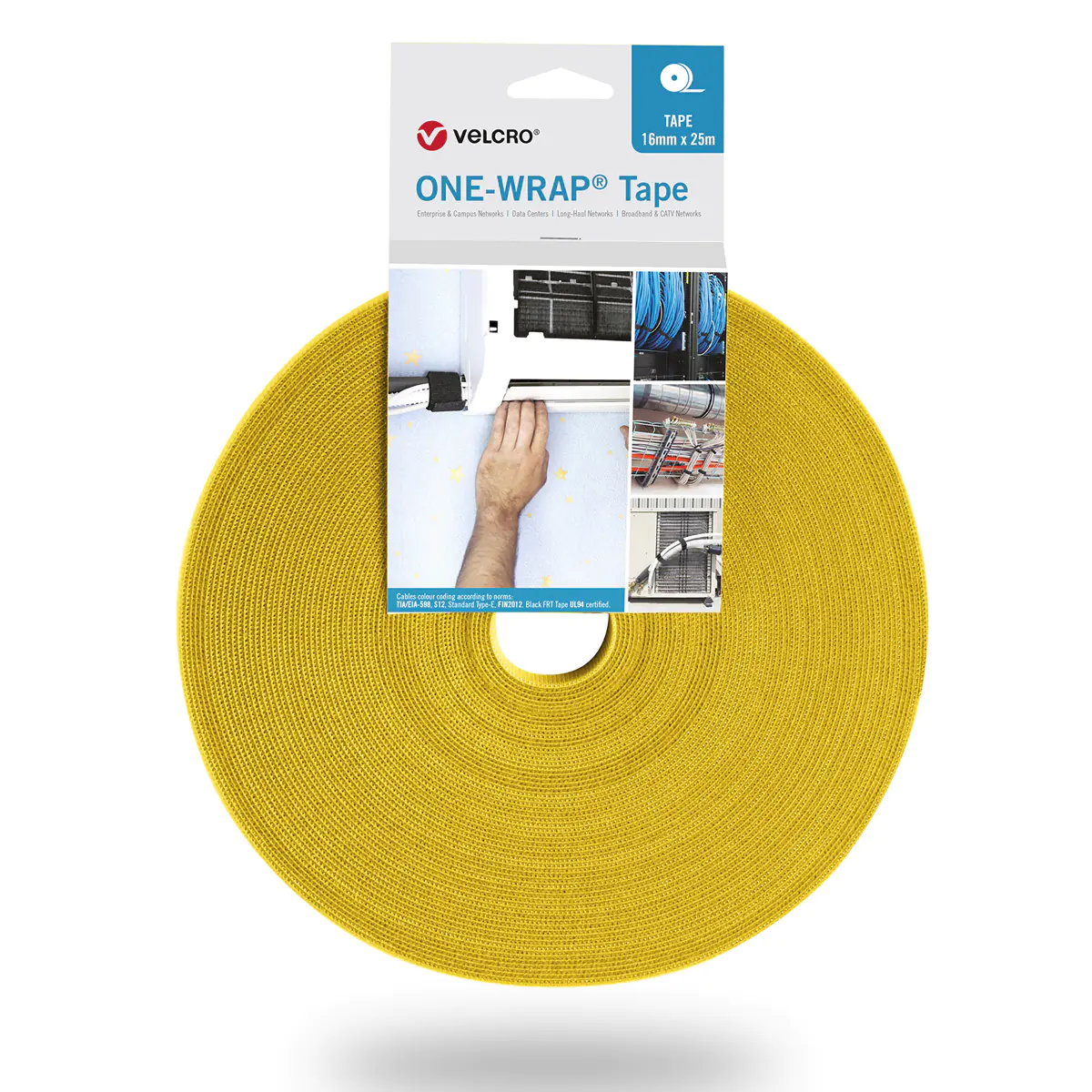 VELCRO One Wrap Band 25m 30mm Gelb VEL-OW64169 VELCRO One Wrap Band 25m 30mm Gelb VEL-OW64169