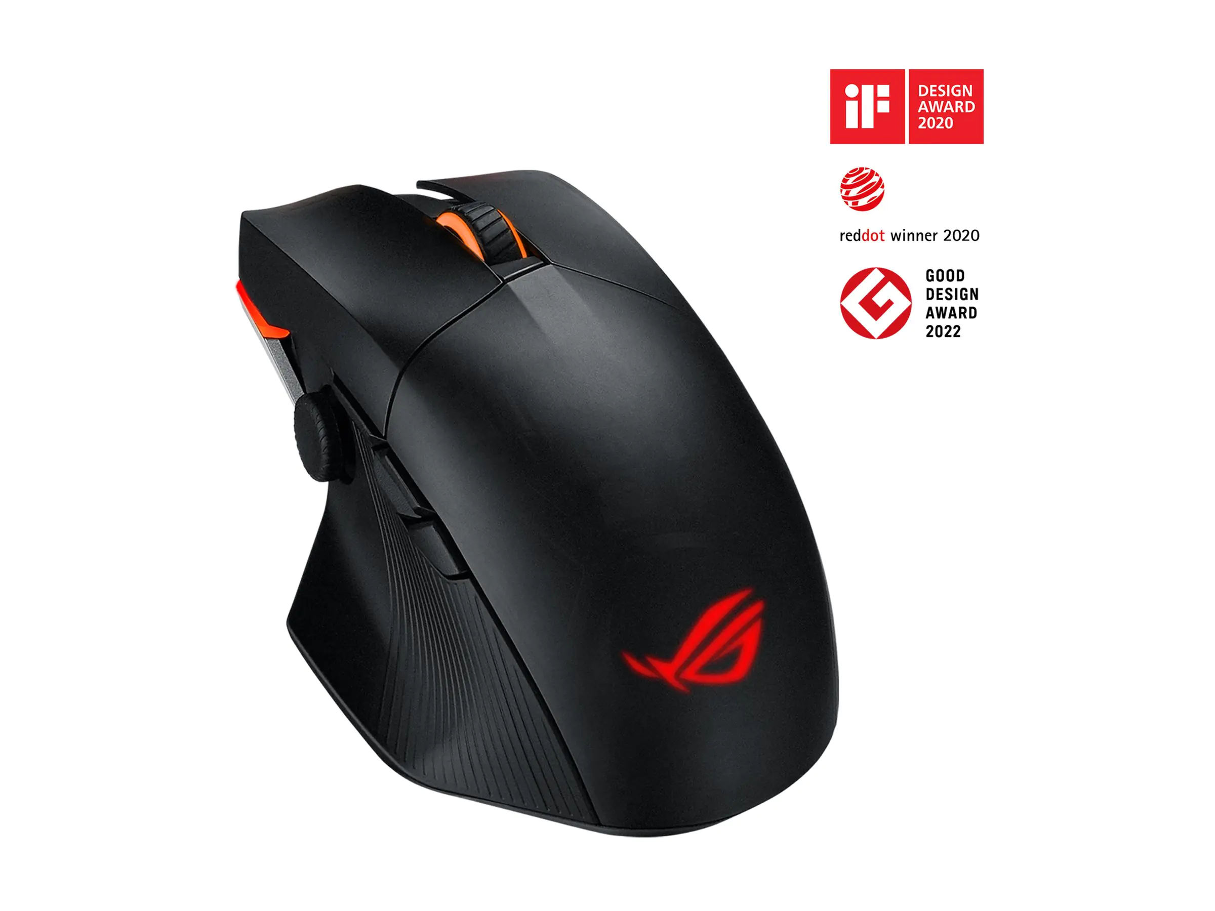 ASUS ROG Chakram X Origin - Maus - Für Rechtshänder - optisch - 11 Tasten - kabellos, kabelgebunden - 2.4 GHz, USB 2.0, Bluetooth 5.2 - Schwarz