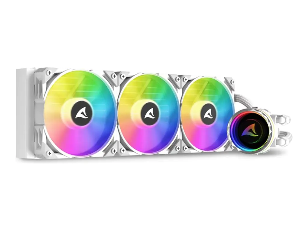 Sharkoon S90 RGB - Prozessor-Flüssigkeitskühlsystem - all-in-one - Kühlergröße: 360 mm - (für: LGA115x Socket, LGA1366, LGA1200, LGA1700, LGA1851, LGA2011, LGA2011-3, LGA2066, TR4, TRX4, AM5, AM4, AM2, FM2, FM1, AM3+, AM2+) 4044951038619