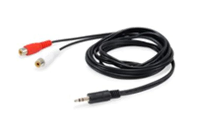 Equip 147093, 2 x RCA, Weiblich, 3.5mm, Männlich, 250 m, Schwarz