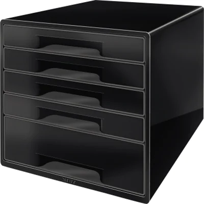 Leitz Schubladenbox CUBE 52531095 5Schubfächer schwarz Leitz Schubladenbox CUBE 52531095 5Schubfächer schwarz
