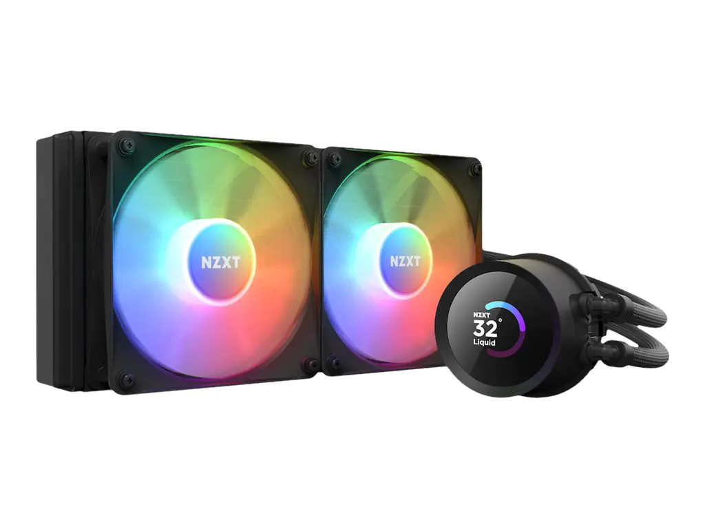 NZXT Kraken 240 RGB - Prozessor-Flüssigkeitskühlsystem - (für: LGA115x Socket, LGA1200, LGA1700, AM4, AM5, sTRX4, TR4) - Kupfer - 120 mm - mattschwarz