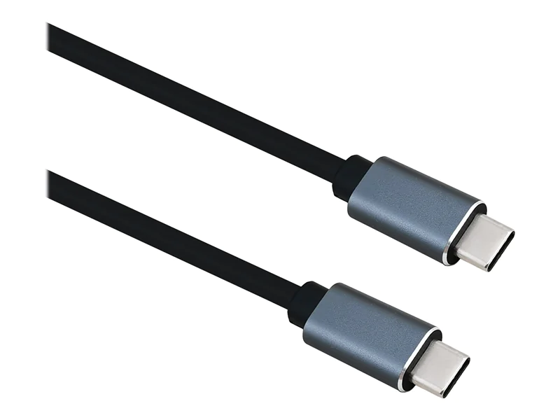 Helos PREMIUM - USB-Kabel - 24 pin USB-C (M) zu 24 pin USB-C (M) - USB 3.2 - 5 V - 5 A - 1 m - unterstützt 4K 60 Hz (3840 x 2160), unterstützt Power Delivery 2,0 - Schwarz
