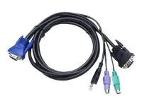Longshine Tastatur- / Video- / Maus- / USB-Kabel