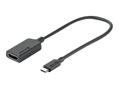 ALOGIC Elements Series - Videoadapter - 24 pin USB-C männlich zu HDMI weiblich - 20 cm - Dunkelgrau - unterstützt 4K 60 Hz (4096 x 2160), 1080p-Unterstützung, 240 Hz, Unterstützung für 3D-Video