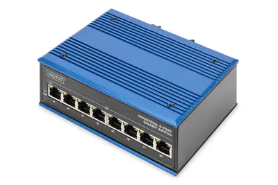 DIGITUS Professional DN-651119 Industrial - Switch - unmanaged - 8 x 10/100/1000 - an DIN-Schiene montierbar - Gleichstrom DIGITUS Professional DN-651119 Industrial - Switch - unmanaged - 8 x 10/100/1000 - an DIN-Schiene montierbar - Gleichstrom