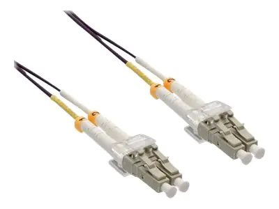 InLine - Patch-Kabel - LC Multi-Mode (M) bis LC Multi-Mode (M) - 25 m - Glasfaser - Duplex - 50/125 Mikrometer - OM4 - halogenfrei - lila