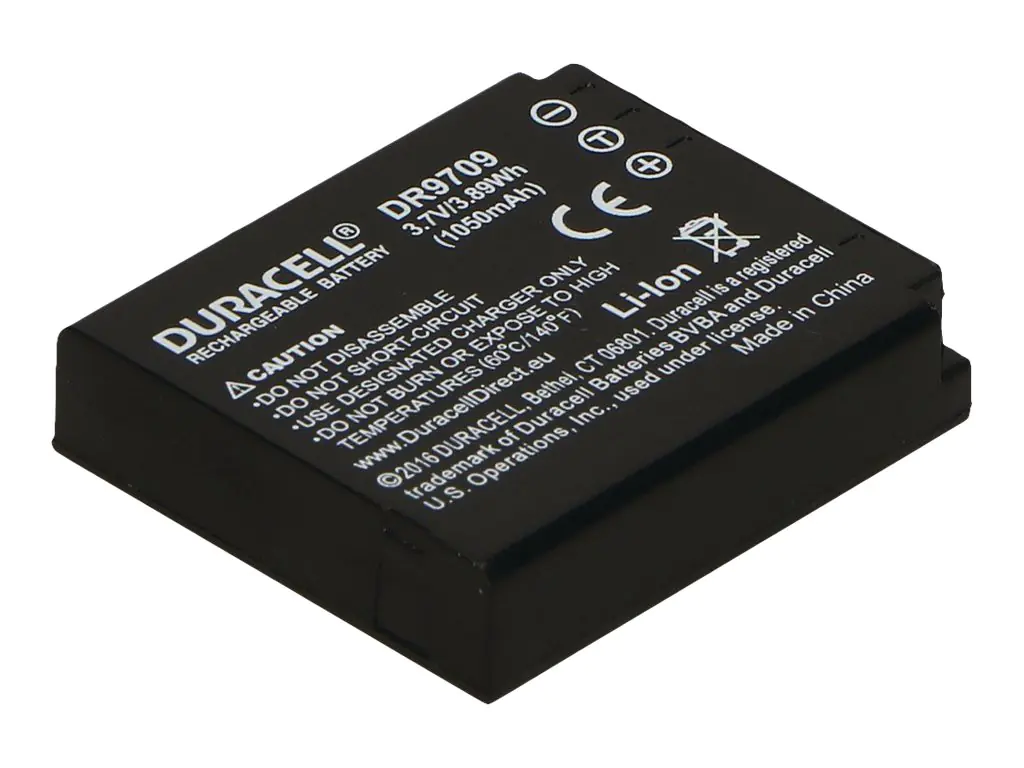 Duracell - Batterie - Li-Ion - 1 Ah - Schwarz - für Panasonic Lumix DMC-FX01, FX07, FX10, FX100, FX12, FX3EB-K, FX50, FX8GK, FX9EG, LX2EB-K