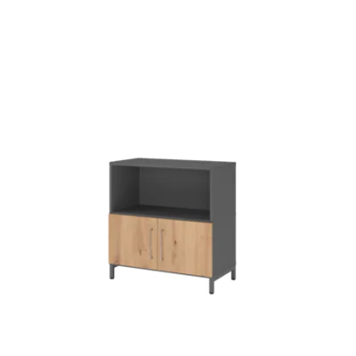 Hammerbacher Regalschrank FlexWall 800 x 828 x 417 mm (B x H x T) Flügeltür ohne Rollen Holz Hammerbacher Regalschrank FlexWall 800 x 828 x 417 mm (B x H x T) Flügeltür ohne Rollen Holz