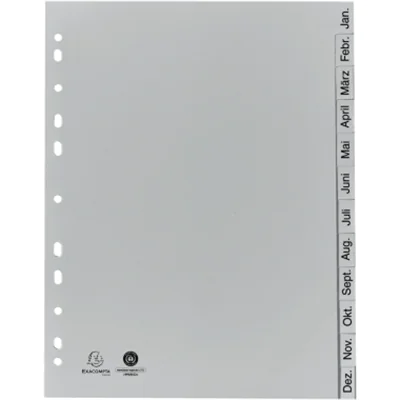 Exacompta Ordnerregister Vollformat Jan.-Dez. DIN A4 1812B
