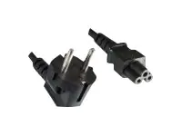 Helos - Stromkabel - power CEE 7/7 (M) gewinkelt zu IEC 60320 C5 gerade - 250 V - 10 A - 1.8 m - Schwarz Helos - Stromkabel - power CEE 7/7 (M) gewinkelt zu IEC 60320 C5 gerade - 250 V - 10 A - 1.8 m - Schwarz