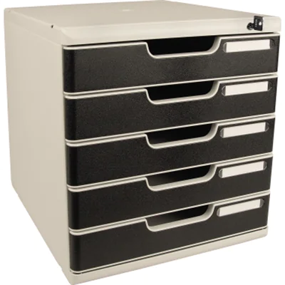 Exacompta Schubladenbox MODULO 331014D A4 5 Schübe sw +Schloss