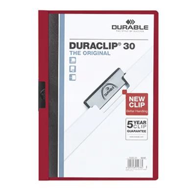 DURABLE Klemmmappe DURACLIP 30 220031 DIN A4 Hartfolie aubergine