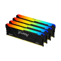 Kingston FURY Beast RGB - DDR4 - Kit - 32 GB: 4 x 8 GB - DIMM 288-PIN - 1800 MHz / PC4-28800 - CL17 - 1.35 V - ungepuffert - non-ECC - Schwarz