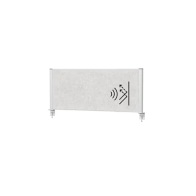 MAUL Tischtrennwand MAULconnecto 120 x 50 cm (B x H) 4cm schwer entflammbar hellgrau