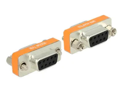 Delock - Serieller Gender Changer - DB-9 (W) zu DB-9 (W) - Daumenschrauben