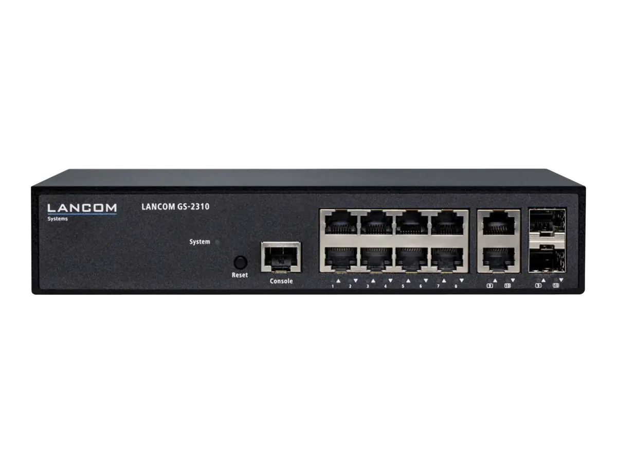 Lancom GS-2310 - Switch - managed - 8 x 10/100/1000 + 2 x Kombi-Gigabit-SFP 61492
