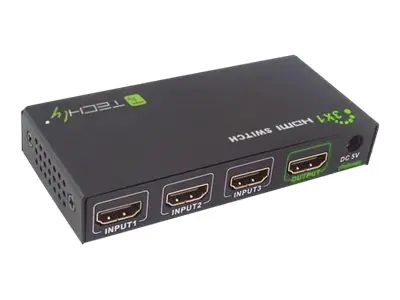 techly HDMI 3 IN 1 OUT with Remote Control, 4Kx2K, 3D - Video/Audio-Schalter - 3 x HDMI - Desktop techly HDMI 3 IN 1 OUT with Remote Control, 4Kx2K, 3D - Video/Audio-Schalter - 3 x HDMI - Desktop