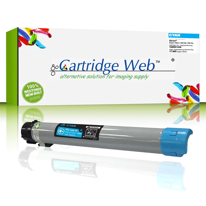 CartridgeWeb Toner kompatibel zu Xerox 106R01436 cyan 17.800 Seiten