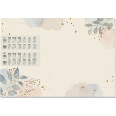 SIGEL Schreibunterlage Design 59,5 x 41 cm (B x H) ohne Folienauflage 2024-2025 Papier mehrfarbig Pastel Garden 30 Bl.