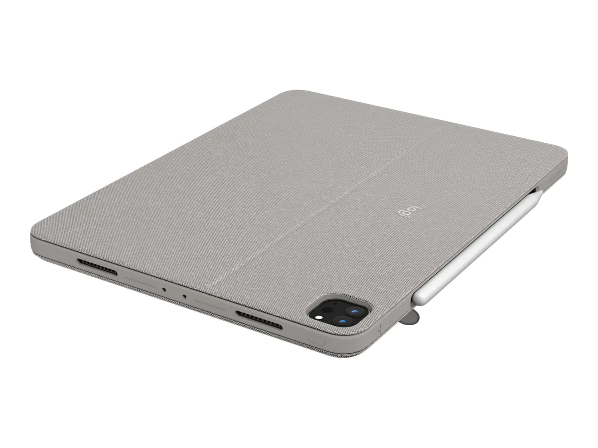 Logitech Combo Touch - Tastatur und Foliohülle - mit Trackpad - hintergrundbeleuchtet - Apple Smart connector - QWERTY - Spanisch - Sand - für Apple 12.9-inch iPad Pro (5. Generation) 920-010219