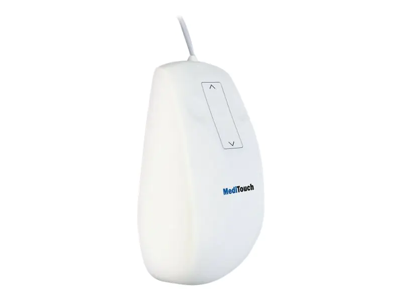 Baaske MediTouch LS01 - Maus - rechts- und linkshändig - Laser - 2 Tasten - kabellos - kabelloser Empfänger (USB) - weiß