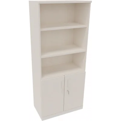 Kombischrank 2OH Tür 3OH Regal B800xT442xH1869mm ws/Weiß Kombischrank 2OH Tür 3OH Regal B800xT442xH1869mm ws/Weiß