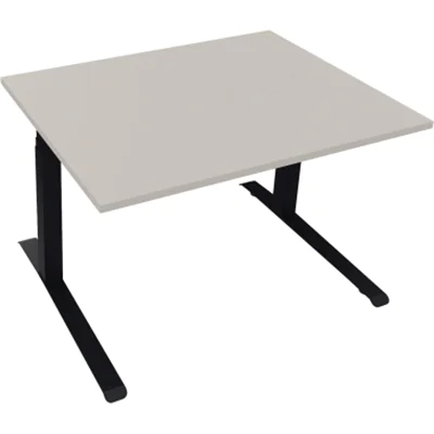 Sitz-/Stehtisch Kufe Doppels. Quad. B1200xT900xH645-1275 an/Lichtgrau Sitz-/Stehtisch Kufe Doppels. Quad. B1200xT900xH645-1275 an/Lichtgrau