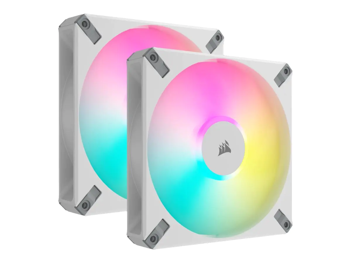 Corsair iCUE AF140 RGB ELITE - Gehäuselüfter - 140 mm - weiß (Packung mit 2) CO-9050160-WW