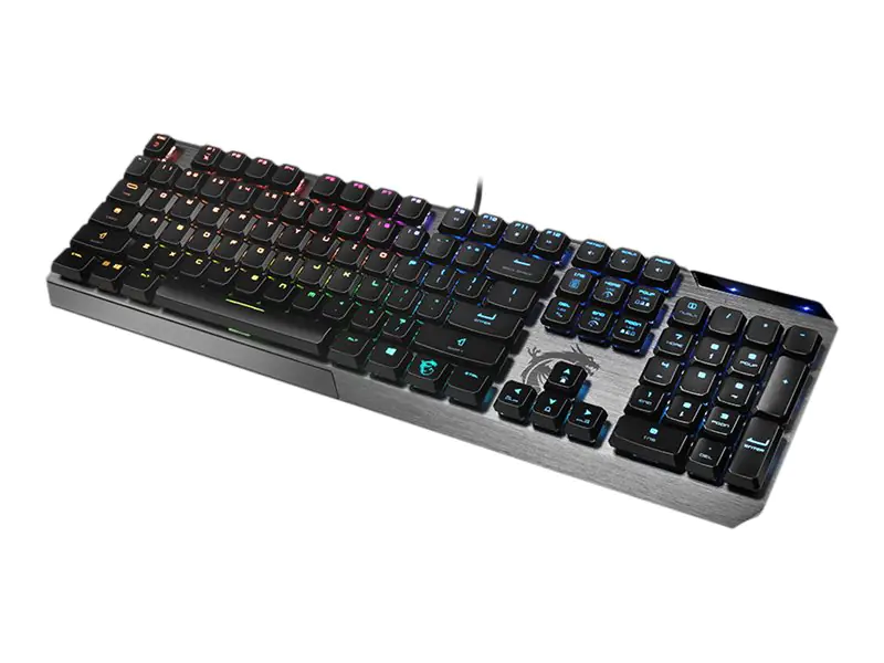 MSI Vigor GK50 Low Profile - Tastatur - Hintergrundbeleuchtung - USB - Deutsch - Tastenschalter: Kailh Low Profile