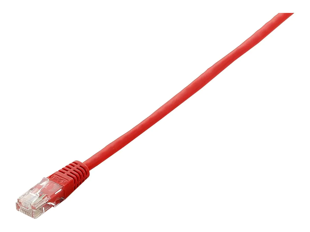 equip Pro - Patch-Kabel - RJ-45 (M) zu RJ-45 (M) - 25 cm - UTP - CAT 6 - geformt, verseilt - Rot