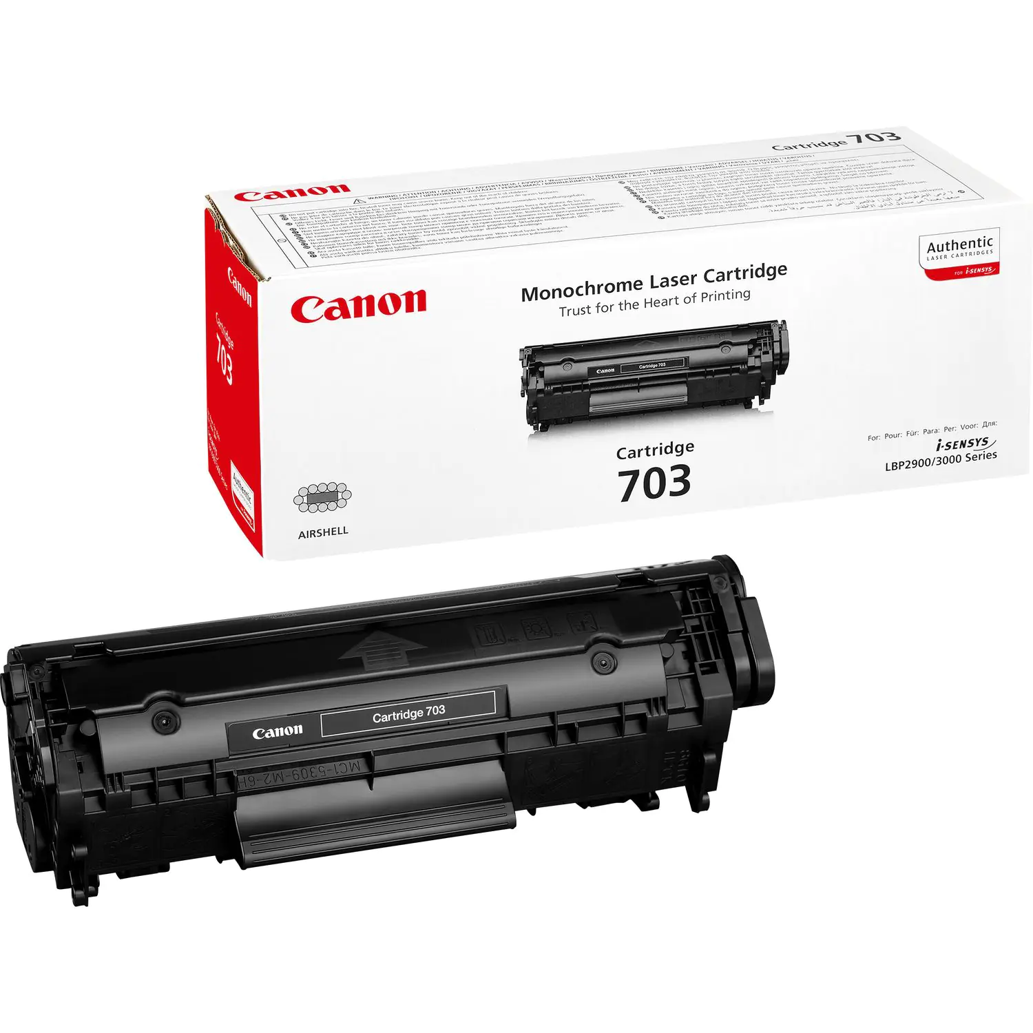 Canon 703 - Schwarz - Original - Tonerpatrone - für i-SENSYS LBP2900, LBP2900B, LBP3000; Laser Shot LBP-2900, 3000 Canon 703 - Schwarz - Original - Tonerpatrone - für i-SENSYS LBP2900, LBP2900B, LBP3000; Laser Shot LBP-2900, 3000