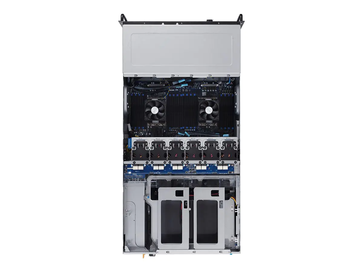 Gigabyte G482-Z54 (rev. 100) - Server - Rack-Montage - 4U - zweiweg - keine CPU - RAM 0 GB - SATA/PCI Express - Hot-Swap 6.4 cm (2.5") Schacht/Schächte - keine HDD - AST2500 - 1GbE - kein Betriebssystem - Monitor: keiner