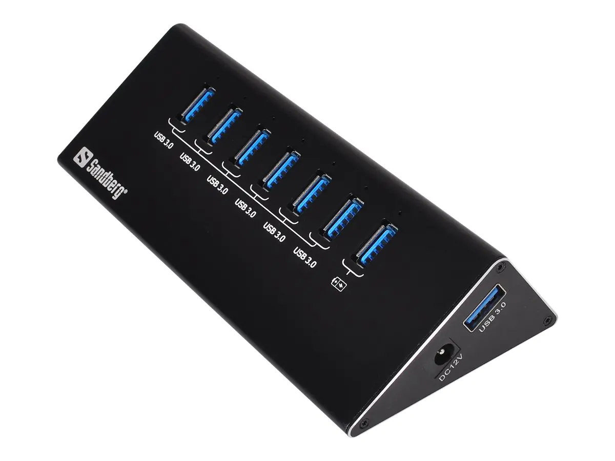 Sandberg USB 3.0 Hub 7 ports - Hub - 7 x SuperSpeed USB 3.0 - Desktop Sandberg USB 3.0 Hub 7 ports - Hub - 7 x SuperSpeed USB 3.0 - Desktop