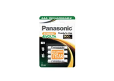 Panasonic Evolta HHR-4XXE - Batterie 4 x AAA - NiMH - (wiederaufladbar) - 900 mAh